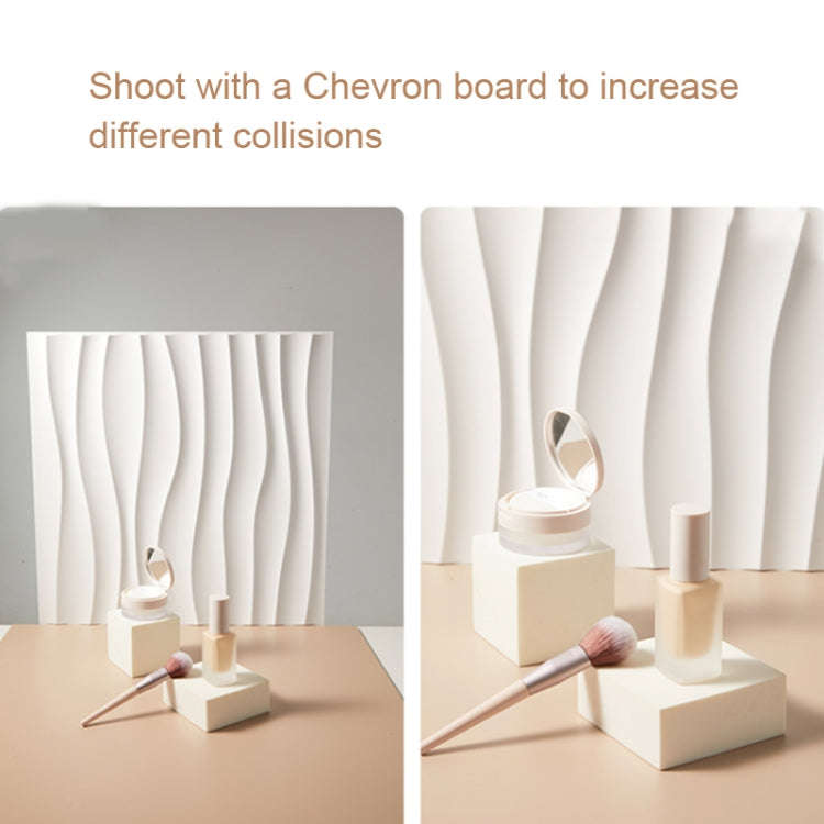 PVC Material Stereo 3D Shooting Background Board Photo Props,50 X 50cm(D133 Cook White)