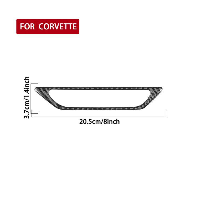 For Chevrolet Corvette C8 Trunk Handle Decoration Sticker(Black)