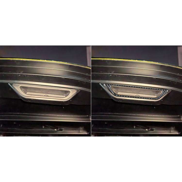 For Chevrolet Corvette C8 Trunk Handle Decoration Sticker(Black)