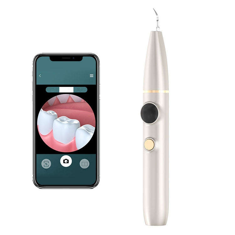 Tartar and Calculus Remover Oral Cleaning Ultrasonic Scaler Electric Visual Scaler(Champagne)