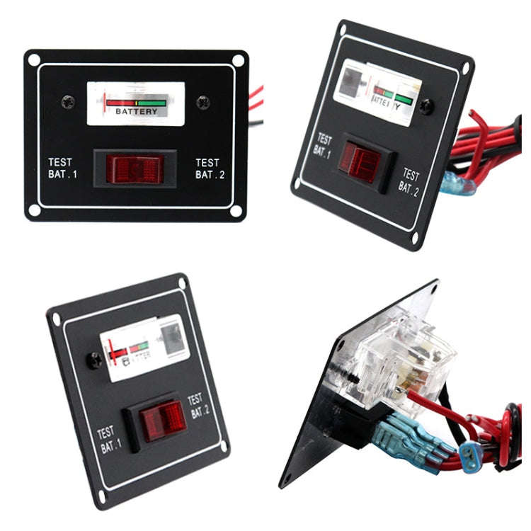 AOS3044 Marine Dual Battery Tester Pointer Voltmeter