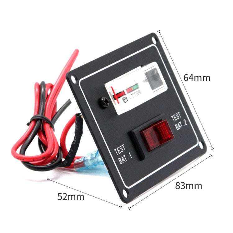 AOS3044 Marine Dual Battery Tester Pointer Voltmeter