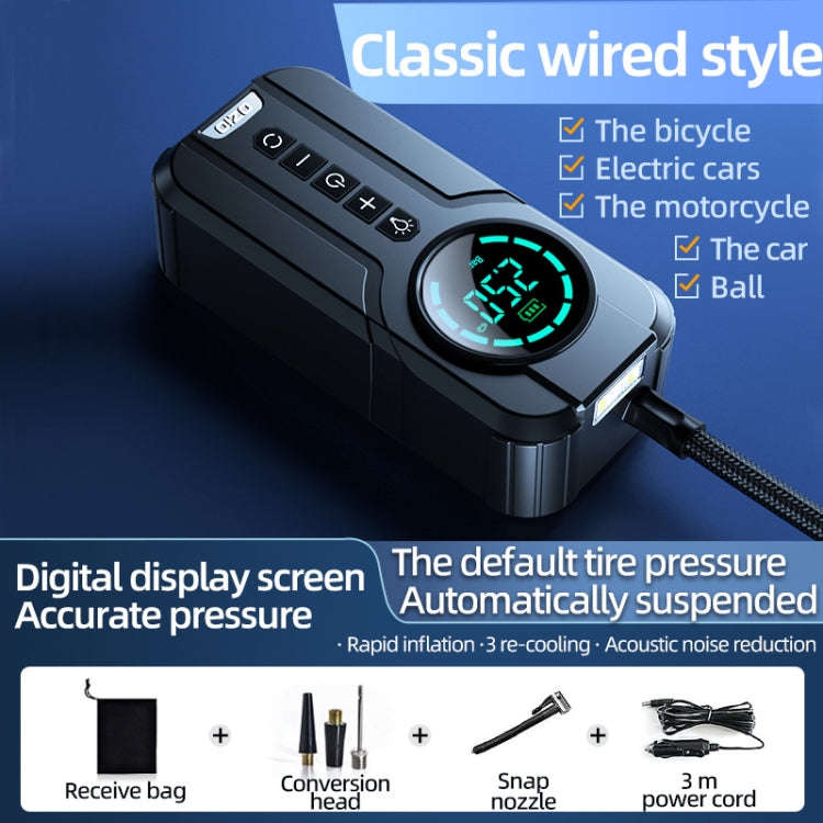 YX1819 Car Wired Portable Air Pump Electric Vehicle Tire High Power Inflator(Black)