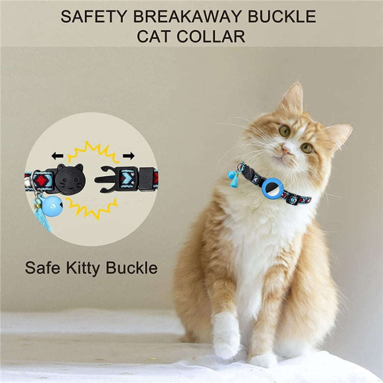 Pet Colored Bell Tassel Collar for Airtag Tracker(Red)