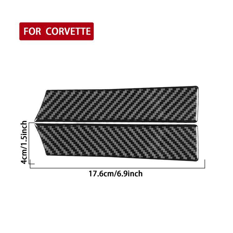 For Chevrolet Corvette C8 2pcs /Set Rear Engine Trim Strip(Black)