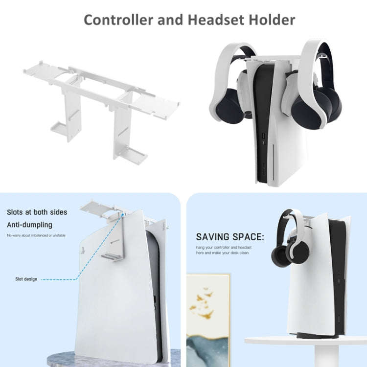 JYS JYS-P5151 For PS5 12 In 1 Handle Charger + Rocker Cap + Privacy Cover + Silicone Cover + Brac...