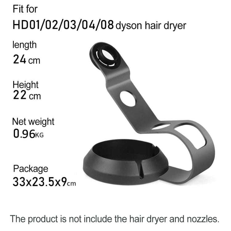 For Dyson Supersonic Hair Dryer Stand Holder With Cable Storage Function(Rose Red)
