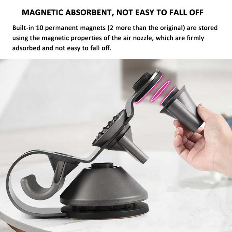 For Dyson Supersonic Hair Dryer Stand Holder With Cable Storage Function(Rose Red)