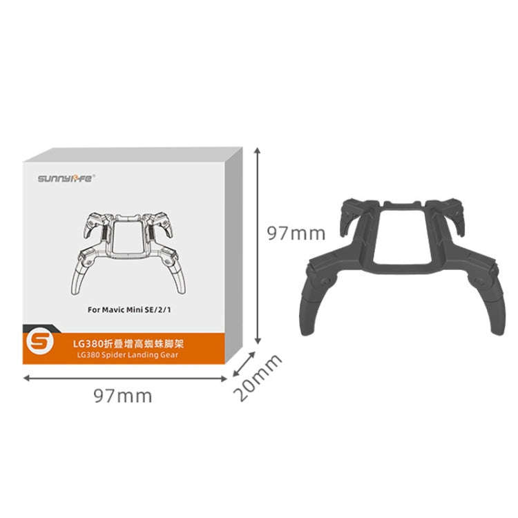 Sunnylife LG380 Heightening Spider Tripod Folding Drop Protection Bracket For DJI Mini 2 / SE(Dua...