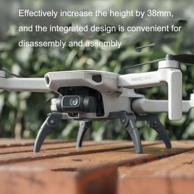 Sunnylife LG380 Heightening Spider Tripod Folding Drop Protection Bracket For DJI Mini 2 / SE(Grey)