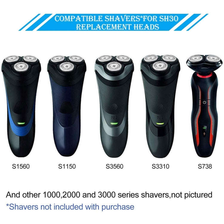 3pcs SH30 Razor Blade + Mesh Cover for Philips S1000 S2000 S3000 S4000
