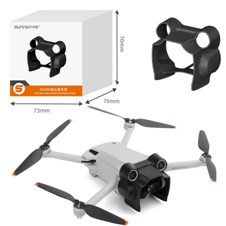 Sunnylife MM3-ZG406 Lens Hood Gimbal Protection Anti-Glare Sunshade Cover For DJI Mini3 Pro(Black)