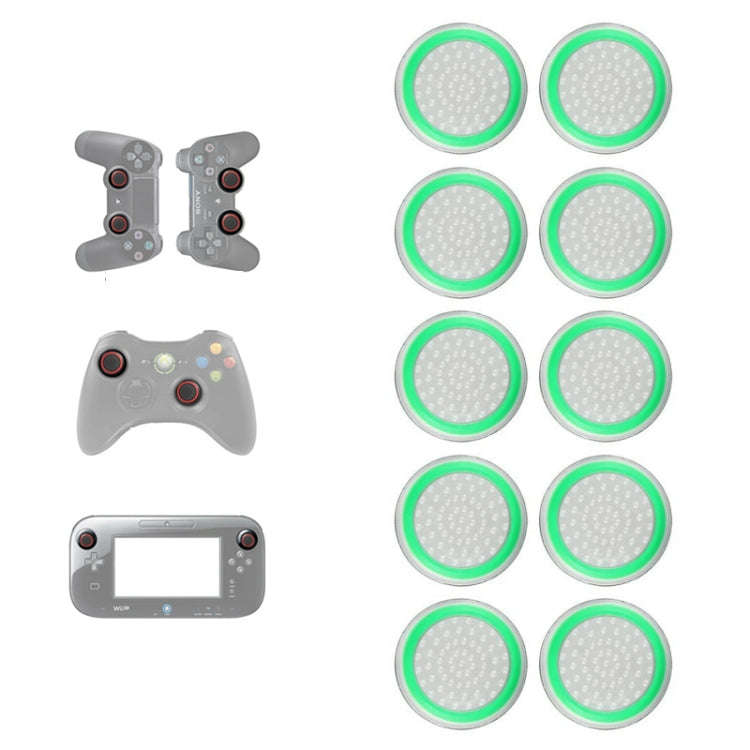 10 PCS Gamepad Silicone Luminous Button Cap Rocker Cap For PS5/PS4/PS3/ONE/360/PRO/series X/S(Tra...