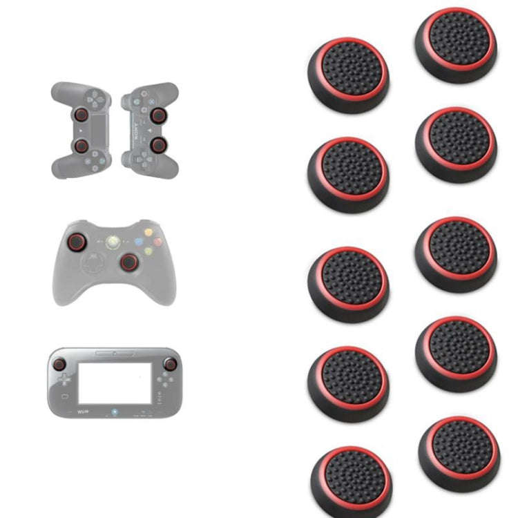 10 PCS Gamepad Silicone Luminous Button Cap Rocker Cap For PS5/PS4/PS3/ONE/360/PRO/series X/S(Bla...