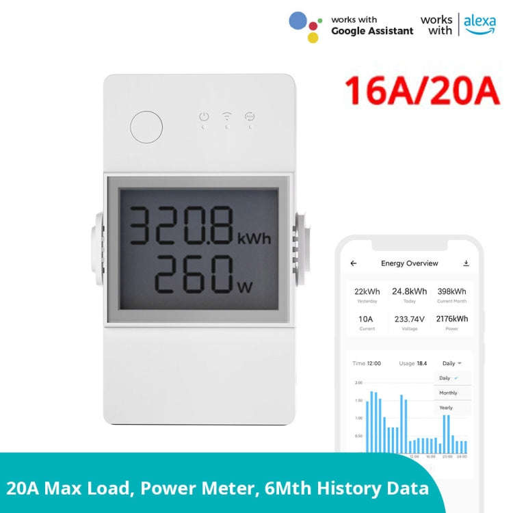 Sonoff POW Elite Intelligent Electricity Statistics Current Power Metering Switch 20A