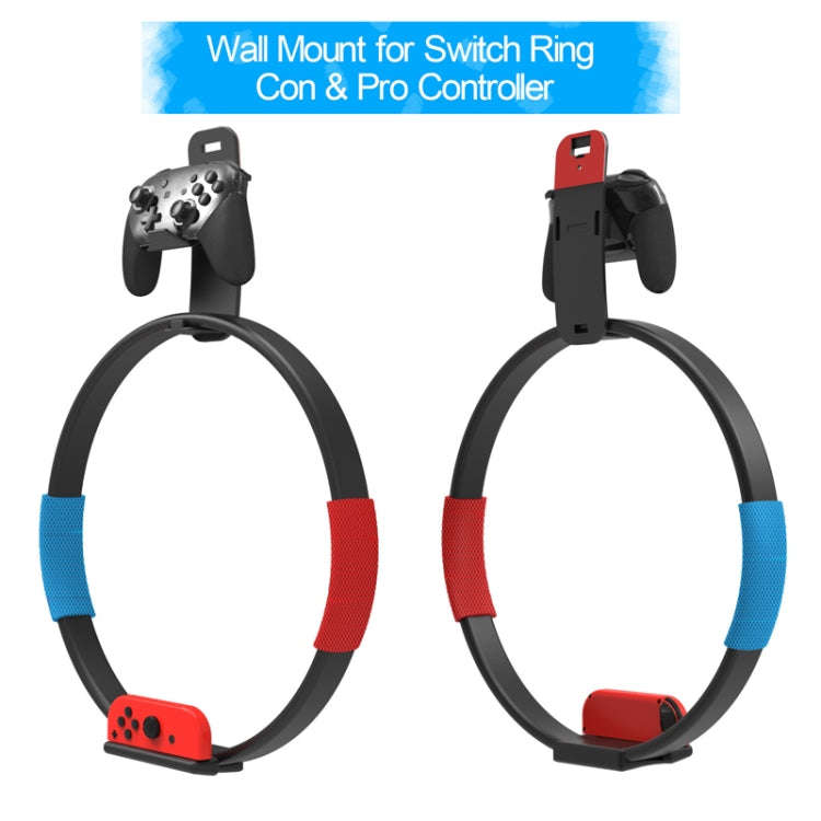 JYS JYS-NS243 For Switch Fitness Ring Host Headphone Handle Wall Hanging Storage Rack(Black)