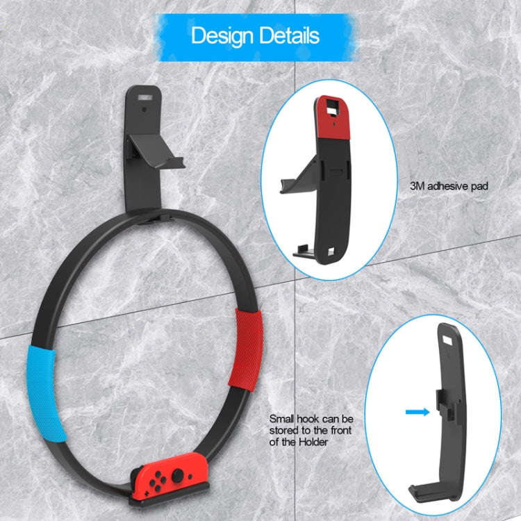 JYS JYS-NS243 For Switch Fitness Ring Host Headphone Handle Wall Hanging Storage Rack(Black)