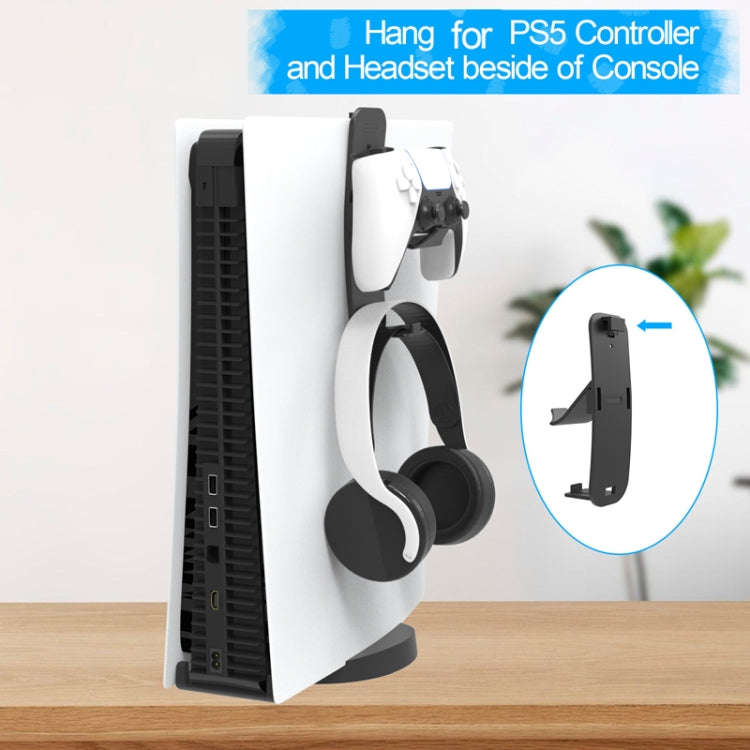 JYS JYS-NS243 For Switch Fitness Ring Host Headphone Handle Wall Hanging Storage Rack(Black)