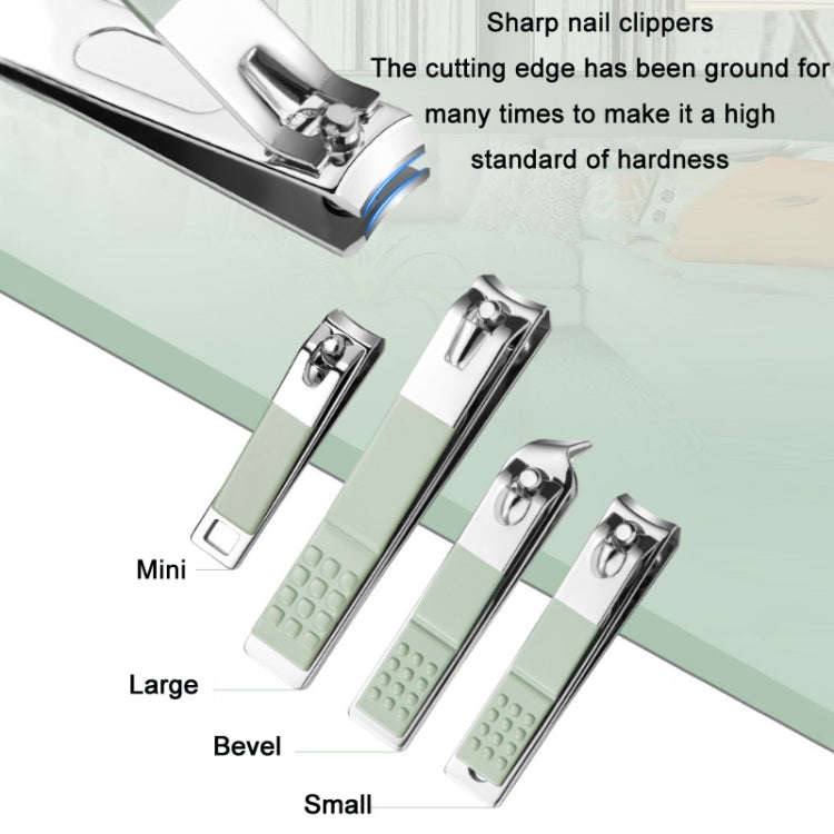 Stainless Steel Nail Clipper Nail Art Tool Set, Color: 9 PCS/Set (Blue)