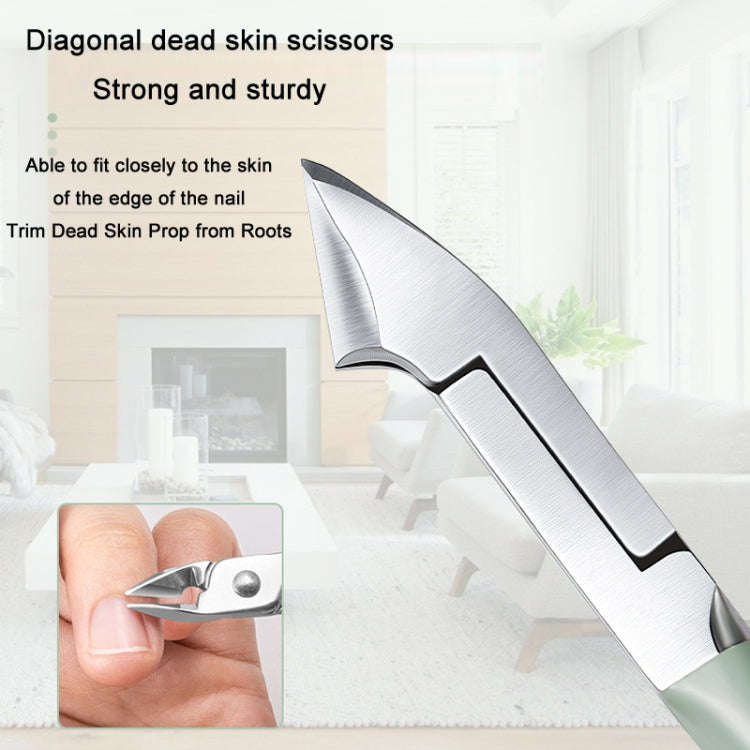Stainless Steel Nail Clipper Nail Art Tool Set, Color: 9 PCS/Set (Blue)