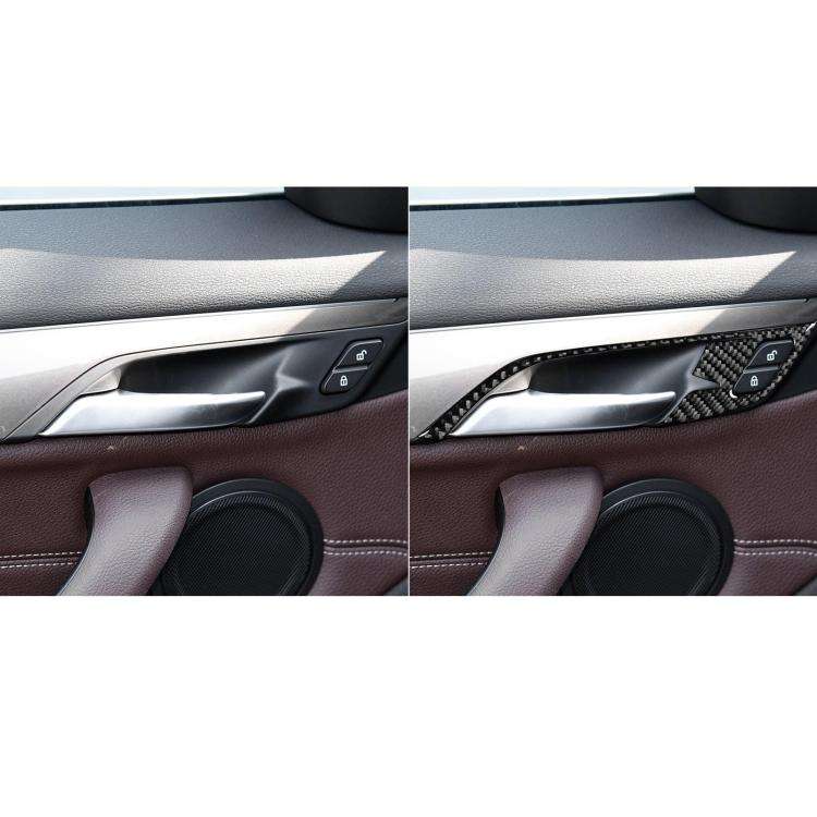 For BMW X1 F48/X2 F39 5pcs /Set Left-Hand Drive Door Handle Frame Sticker(Black)