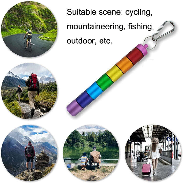 M003 Sealed Waterproof 7 Days Split Aluminum Alloy Metal Pill Box(Colorful)