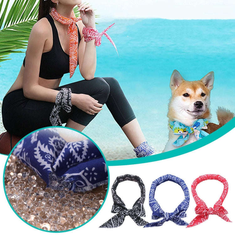 3 PCS Summer Cooling Bandana Neck Wraps Scarf For Women Men Kids Pet, Color: Blue Leaves