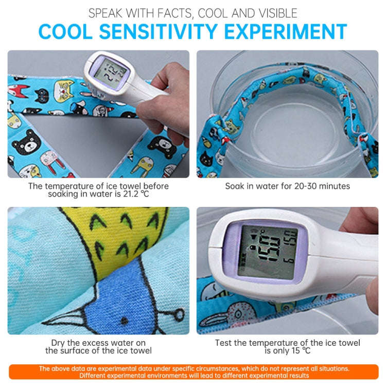 3 PCS Summer Cooling Bandana Neck Wraps Scarf For Women Men Kids Pet, Color: Blue Leaves