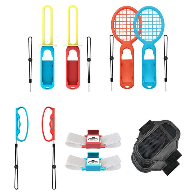 IPLAY HBS-447 10 In 1 Grip + Wrist Strap + Strap + Lightsaber + Racket Sports Set For Nintendo Sw...