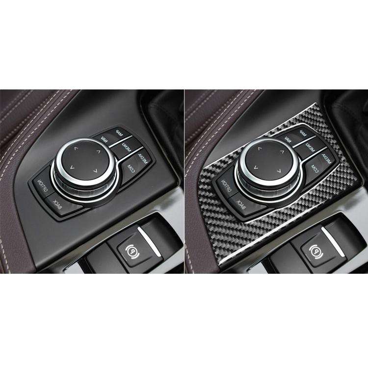 For BMW X1 F48/X2 F39 Right-Hand Drive Multimedia Knob Panel Sticker(Black)
