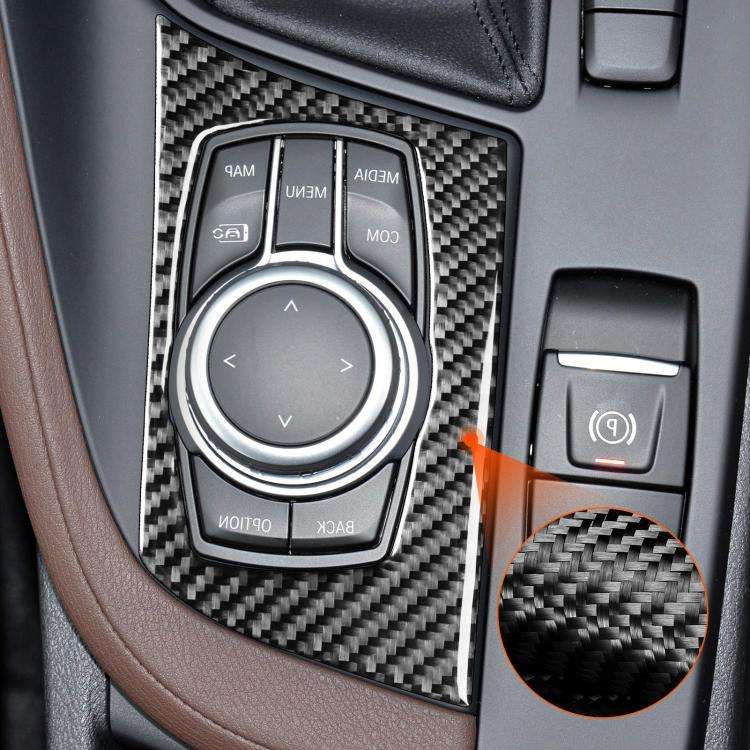 For BMW X1 F48/X2 F39 Right-Hand Drive Multimedia Knob Panel Sticker(Black)