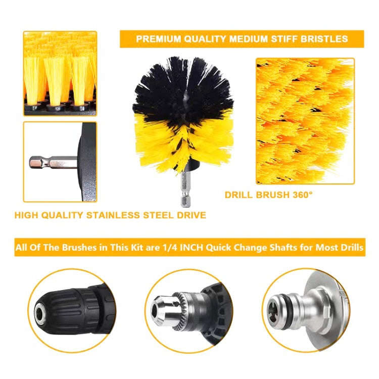 6 PCS / SetElectric Drill Head Car Tire Floor Crevice Cleaning Brush(Blue)