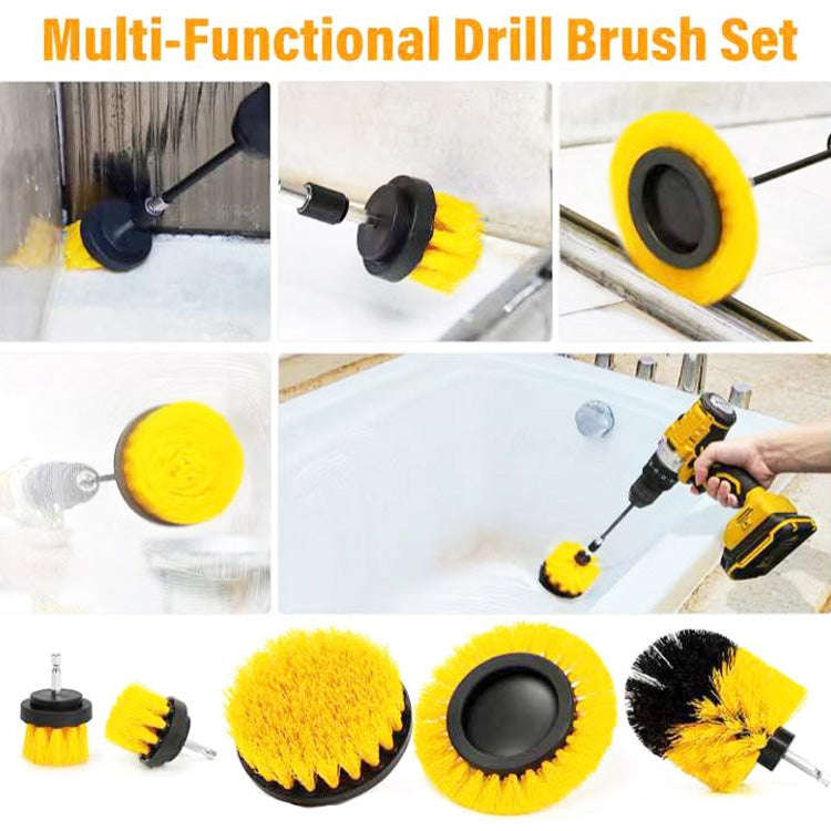 6 PCS / SetElectric Drill Head Car Tire Floor Crevice Cleaning Brush(Blue)