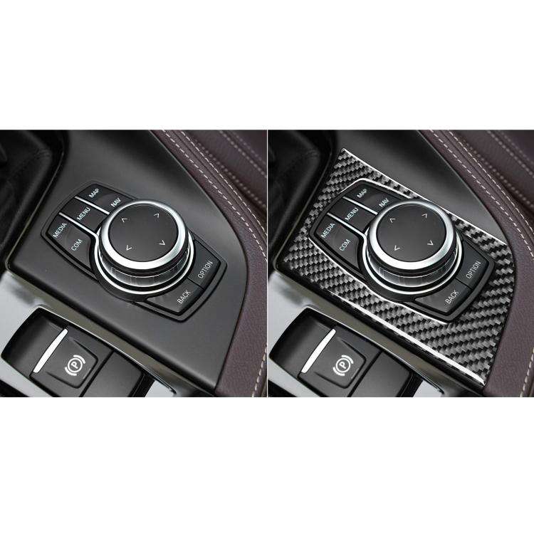 For BMW X1 F48/X2 F39 Left-Hand Drive Multimedia Knob Panel Sticker(Black)