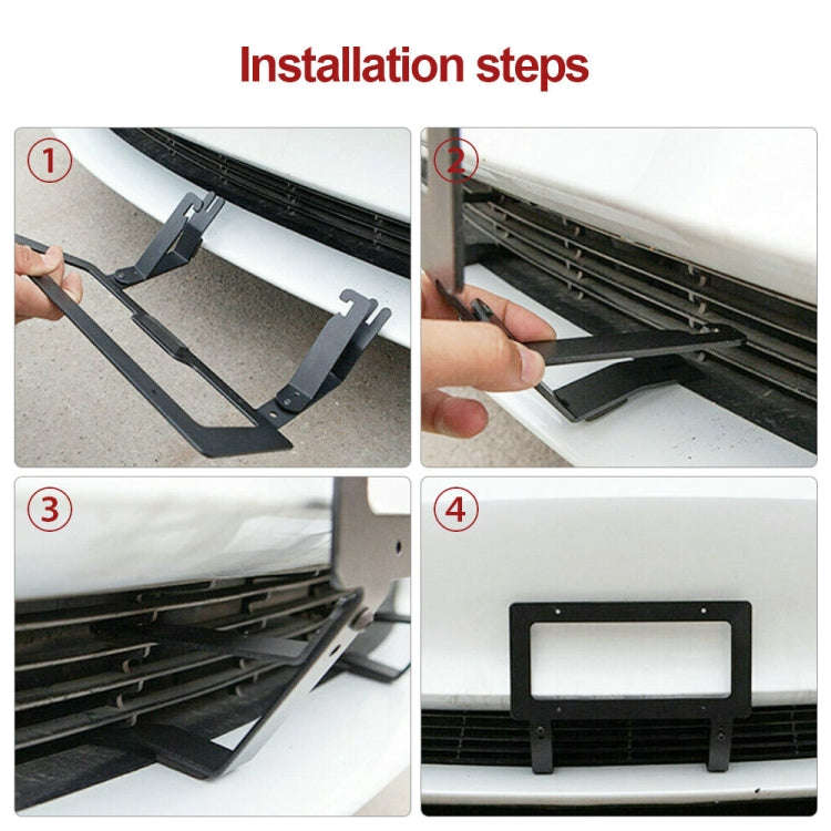 Punch-free Front License Plate Holder American License Plate Bracket(For Tesla Model Y)