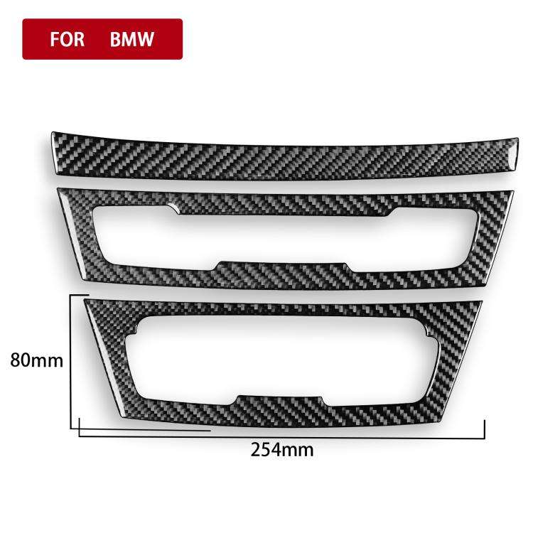 For BMW X1 F48/X2 F39 3pcs /Set Right-Hand Drive Radio + Air Conditioning Panel Sticker(Black)