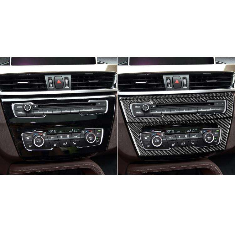 For BMW X1 F48/X2 F39 3pcs /Set Left-Hand Drive Radio + Air Conditioning Panel Sticker(Black)