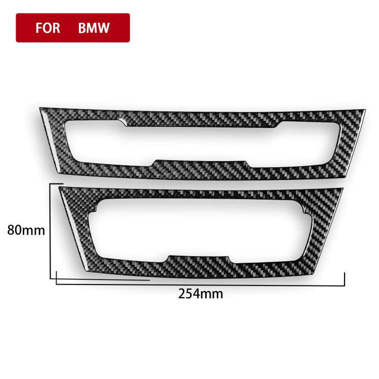 For BMW X1 F48/X2 F39 2pcs /Set Radio + Air Conditioning Panel Sticker(Black)