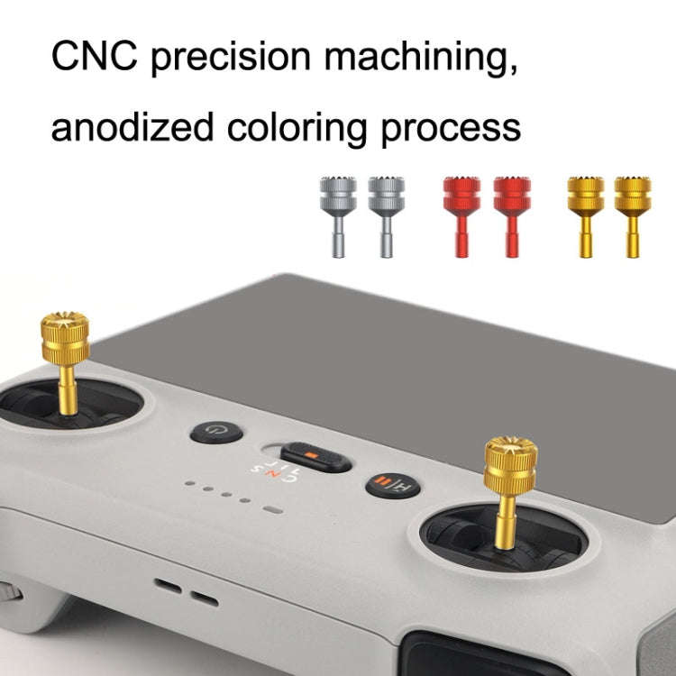 1 Pair Sunnylife MM3-YG393 For DJI Mini3 Pro DJI RC With Screen Remote Control Thumb Rocker(Gold)