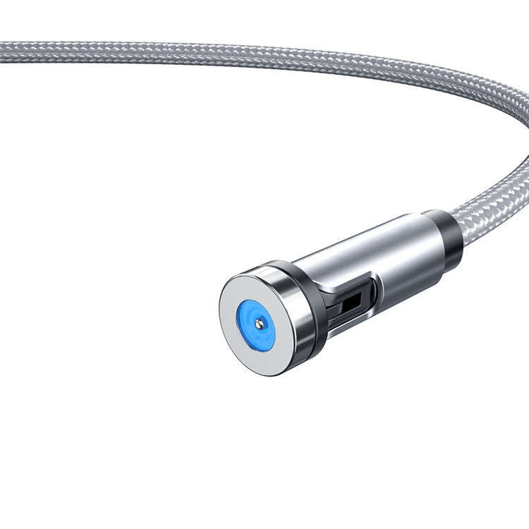 CC56 Dust Plug Rotating Magnetic Wire, Cbale Length: 1m, Style: Line(Silver)