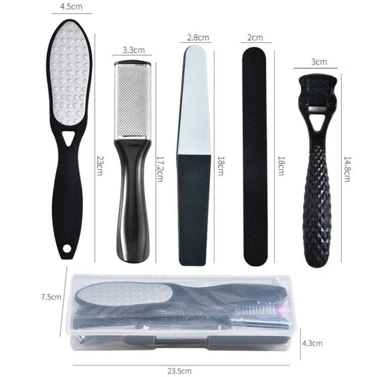 DT17-1 17 In 1 Pedicure Kit Foot File And Grinder Exfoliating Manicure And Pedicure Tools(Black)