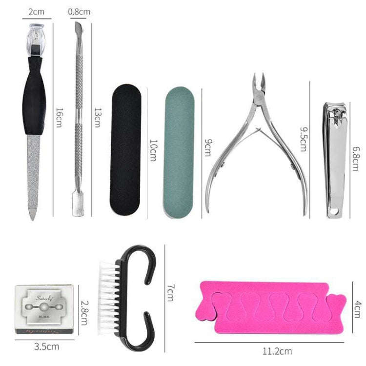 DT17-1 17 In 1 Pedicure Kit Foot File And Grinder Exfoliating Manicure And Pedicure Tools(Black)