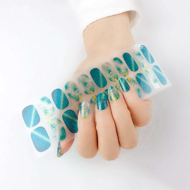 22 Fingers Shiny Onion Powder Starry Waterproof Nail Sticker(ZX-3028)