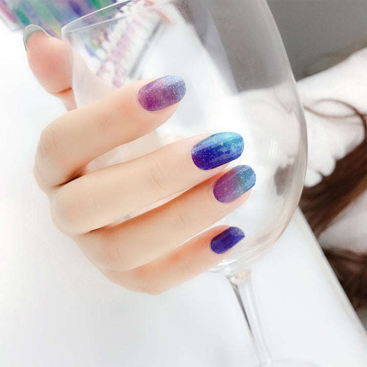 22 Fingers Shiny Onion Powder Starry Waterproof Nail Sticker(ZX-3027)