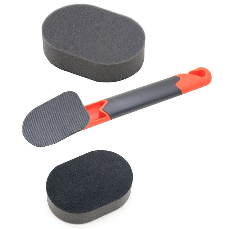 10PCS Sponge Long Handle Car Tire Varnishing Brush Tire Waxing Brush Sponge