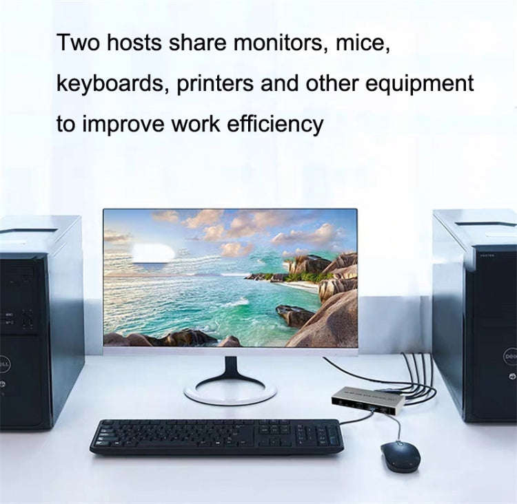 4K KYSW59 60HZ DP USB KVM Switch 2-in-1 Computer Sharing Device