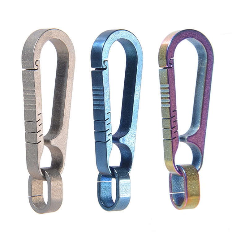 Men Titanium Alloy Keychain Car Key Waist Hanging(Titanium Color)