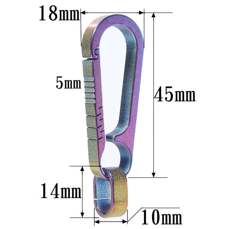 Men Titanium Alloy Keychain Car Key Waist Hanging(Colorful Titanium)