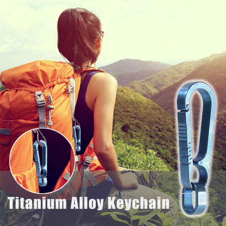 Men Titanium Alloy Keychain Car Key Waist Hanging(Colorful Titanium)