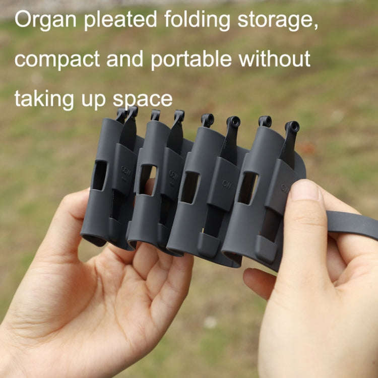 Sunnylife MM3-SN443 For Mini 3 Pro Propeller Blades + Silicone Folding Storage Bag(Blue Strip+Bro...